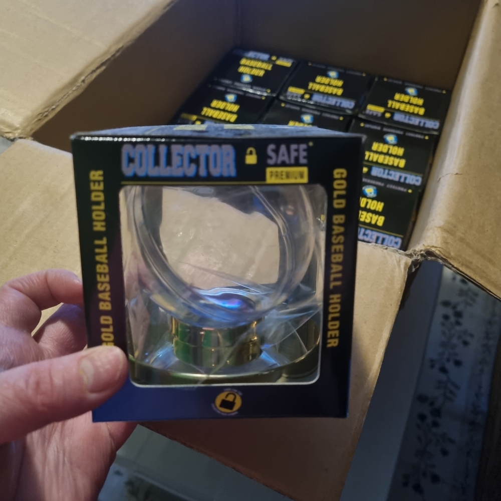 24 Collector Safe Gold Baseball Holder